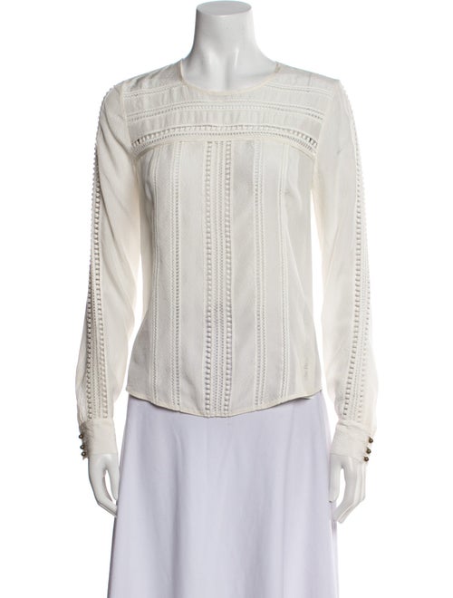 Veronica Beard Silk Crew Neck Top