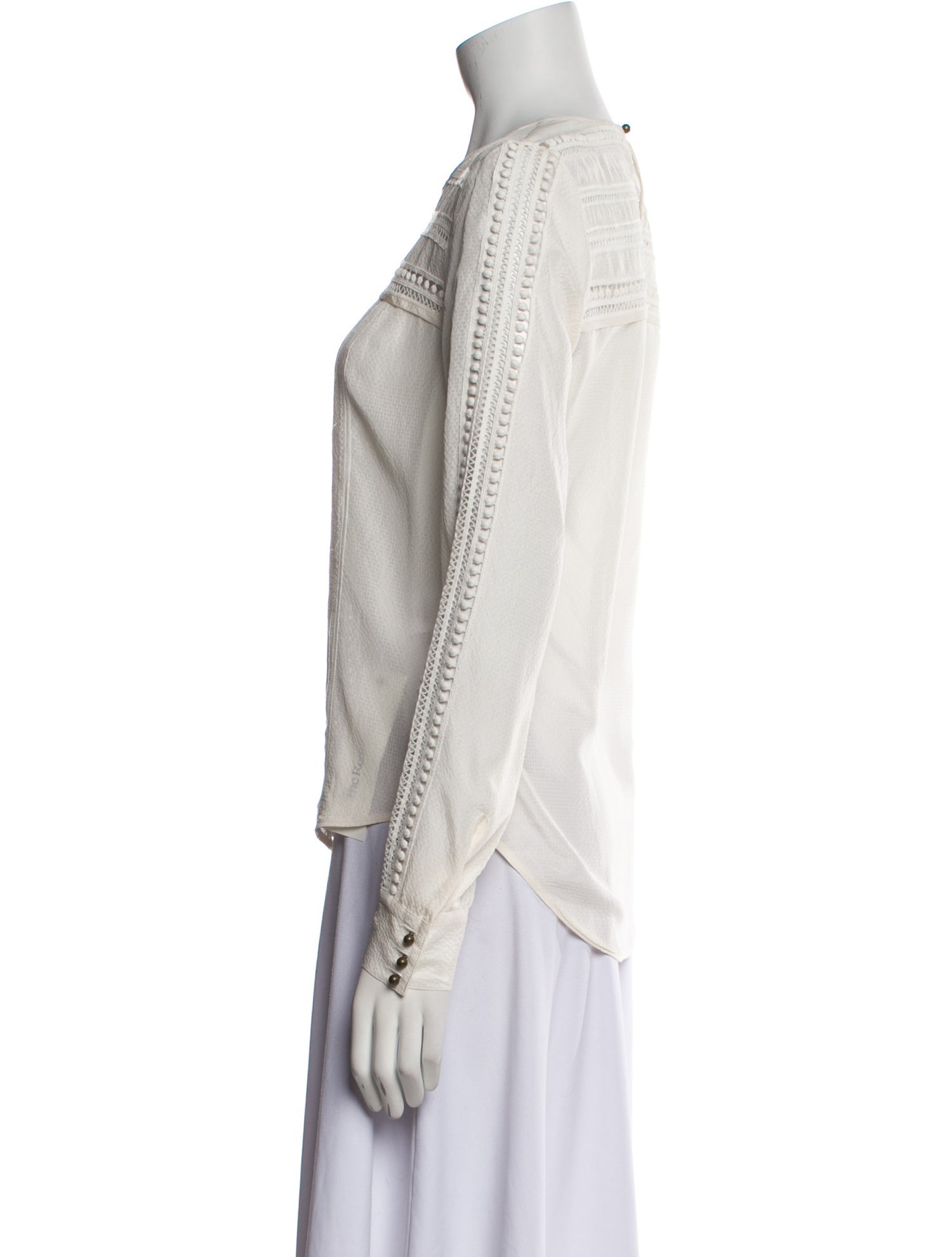 Veronica Beard Silk Crew Neck Top