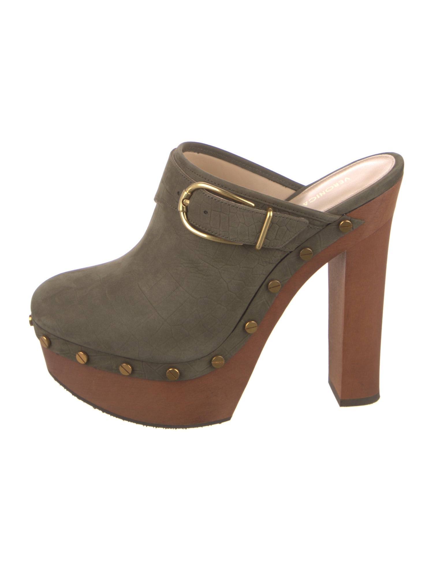 Veronica Beard Suede Studded Accents Mules w/ Tags