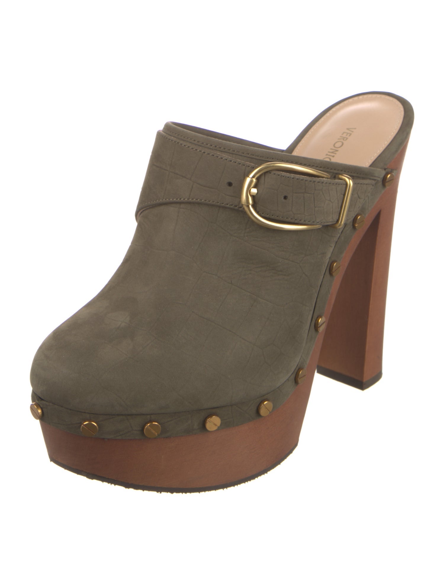 Veronica Beard Suede Studded Accents Mules w/ Tags