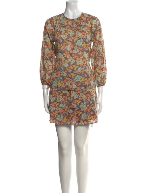 Veronica Beard Floral Print Mini Dress