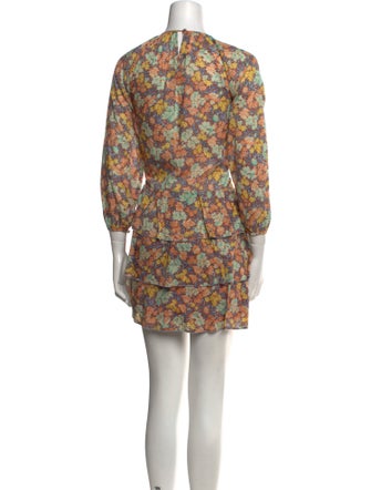 Veronica Beard Floral Print Mini Dress