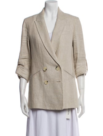 Veronica Beard Linen Striped Blazer