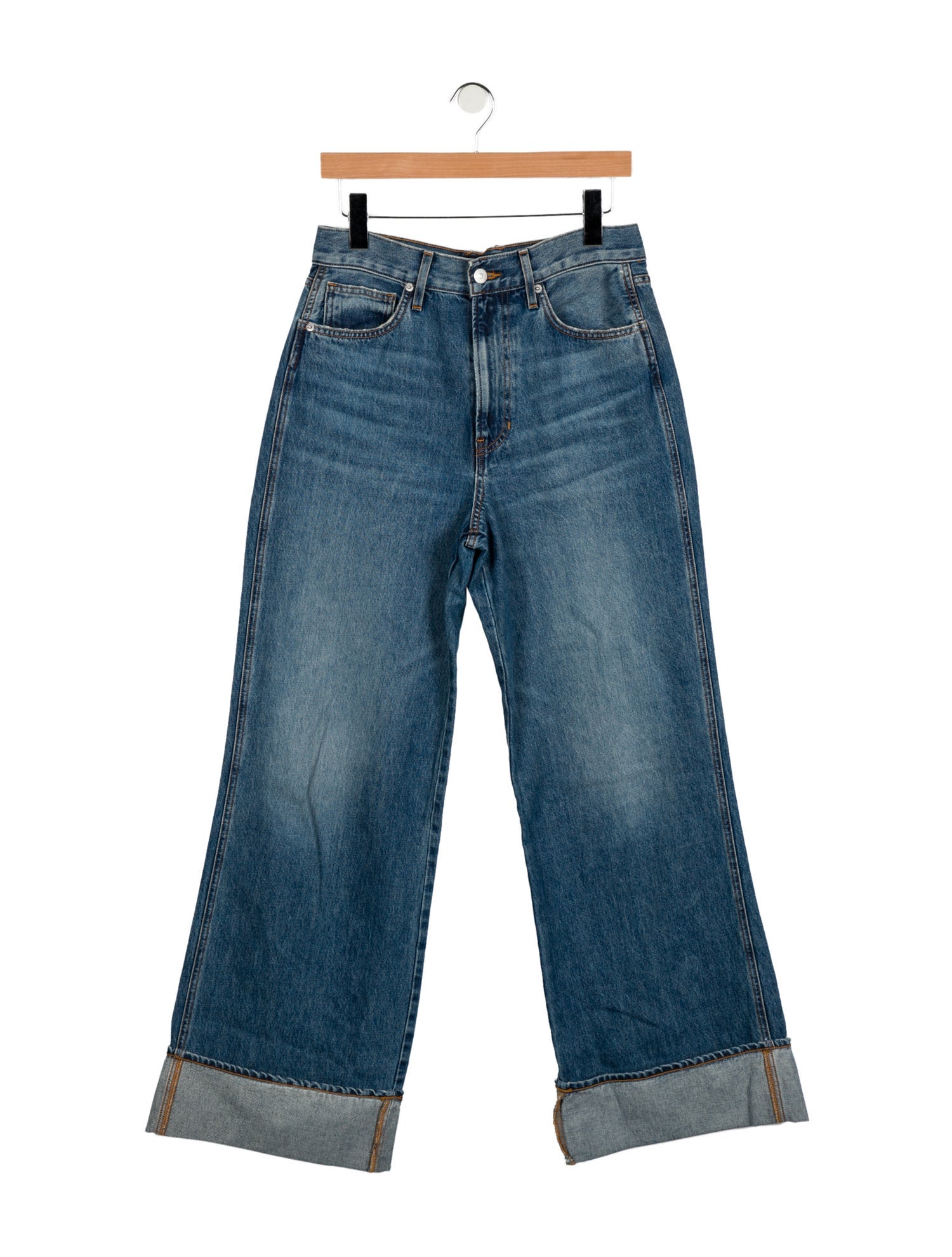 Veronica Beard High-Rise Wide Leg Jeans