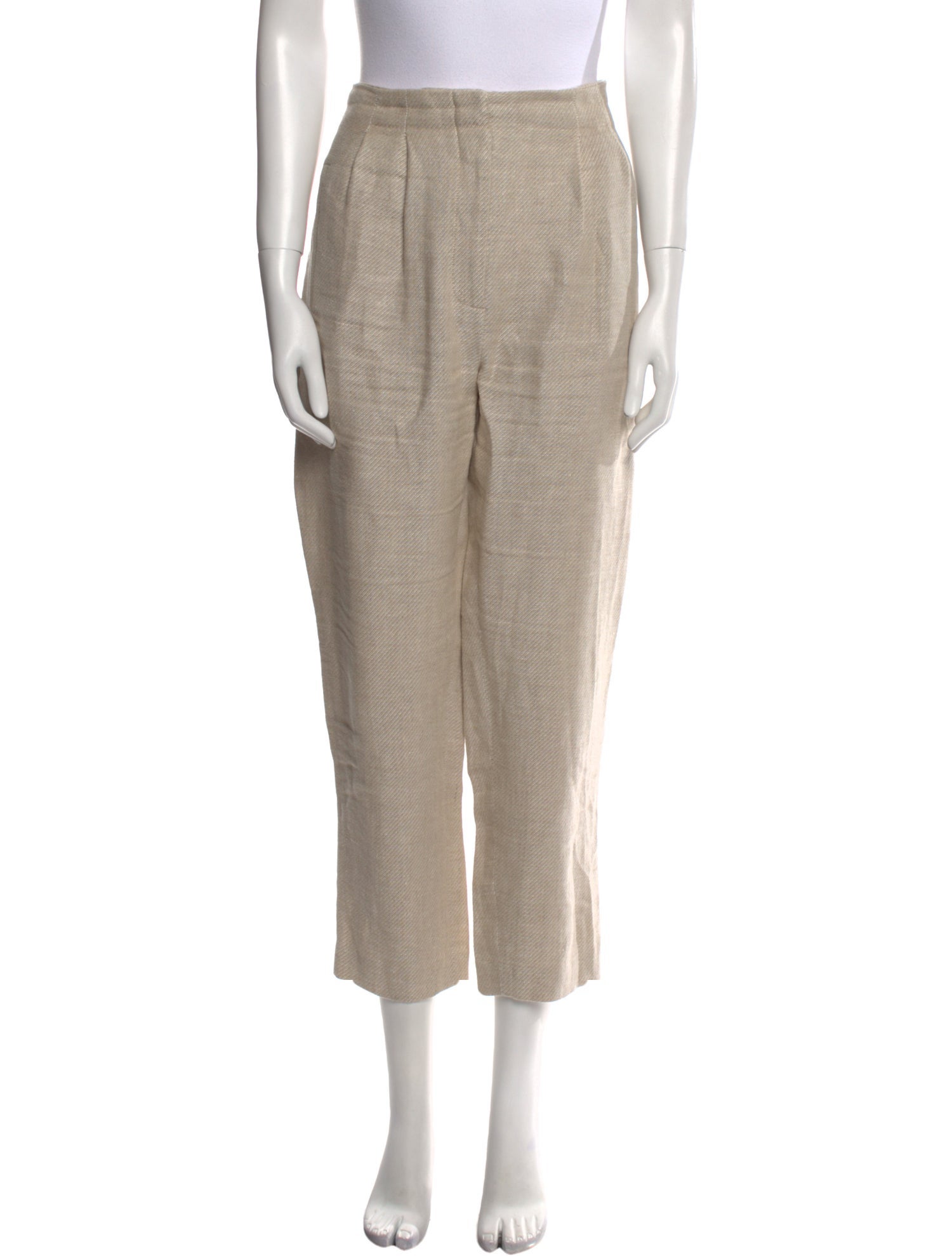 Veronica Beard Linen Straight Leg Pants