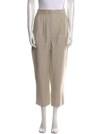 Veronica Beard Linen Straight Leg Pants