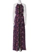 Veronica Beard Floral Print Long Dress