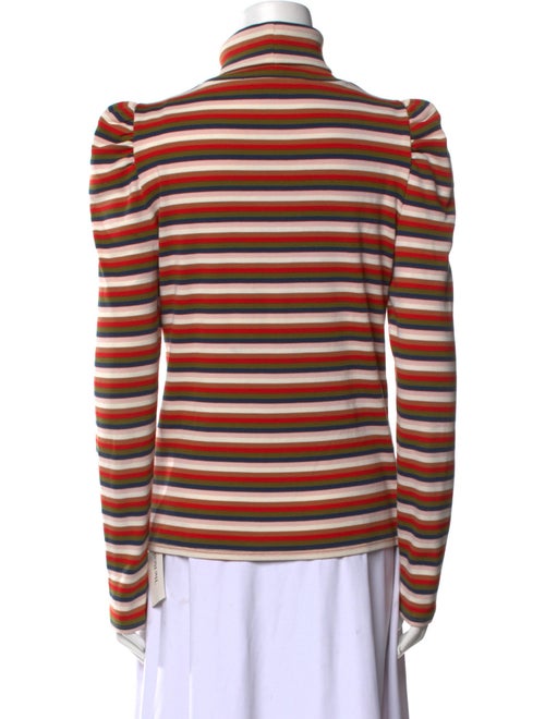 Veronica Beard Striped Turtleneck Top