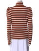 Veronica Beard Striped Turtleneck Top