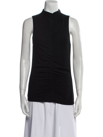 Veronica Beard Mock Neck Sleeveless Top
