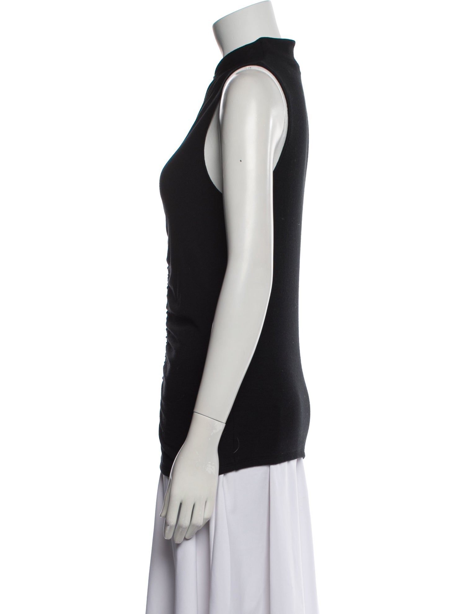Veronica Beard Mock Neck Sleeveless Top