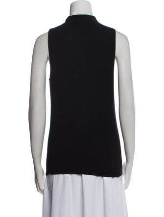 Veronica Beard Mock Neck Sleeveless Top