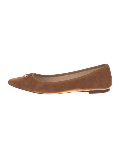 Veronica Beard Suede Bow Accents Ballet Flats