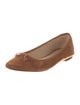 Veronica Beard Suede Bow Accents Ballet Flats