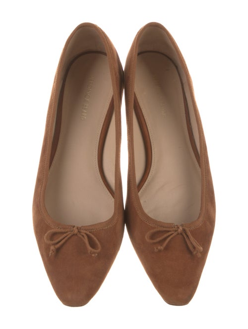 Veronica Beard Suede Bow Accents Ballet Flats