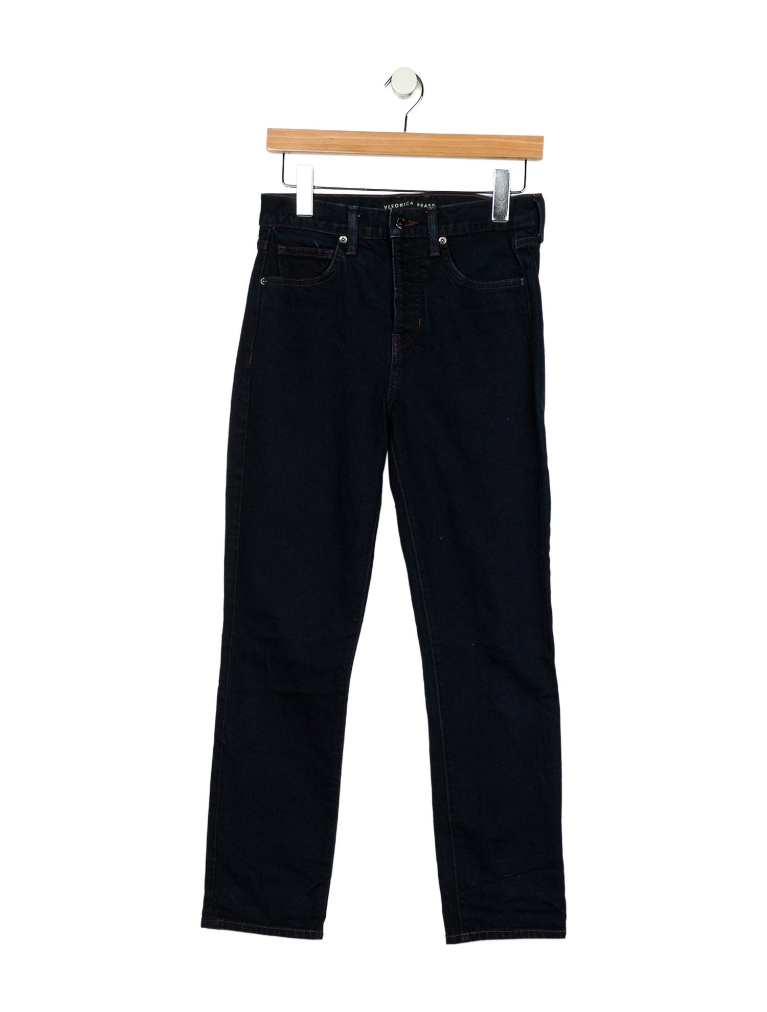 Veronica Beard High-Rise Straight Leg Jeans
