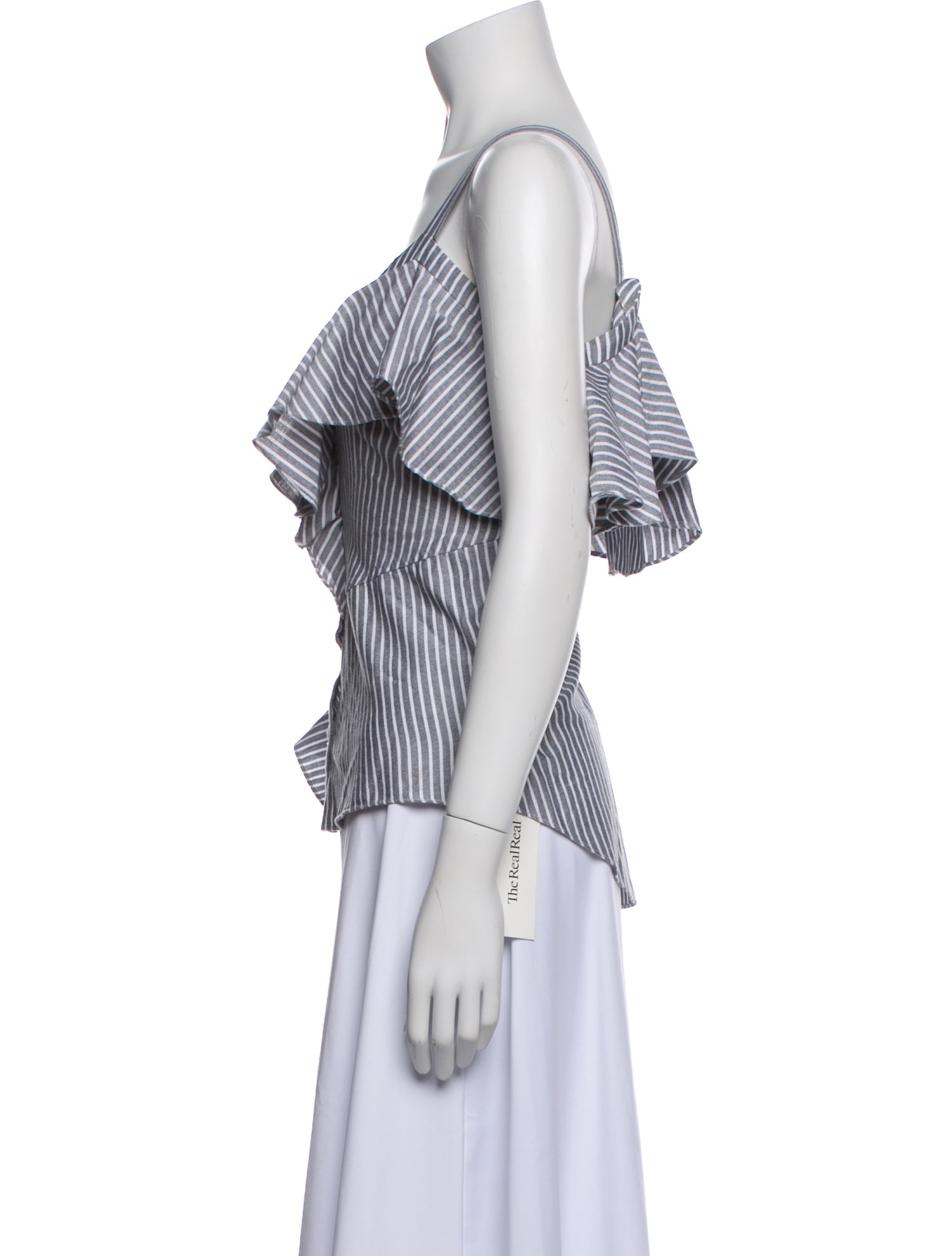 Veronica Beard Striped V-Neck Blouse