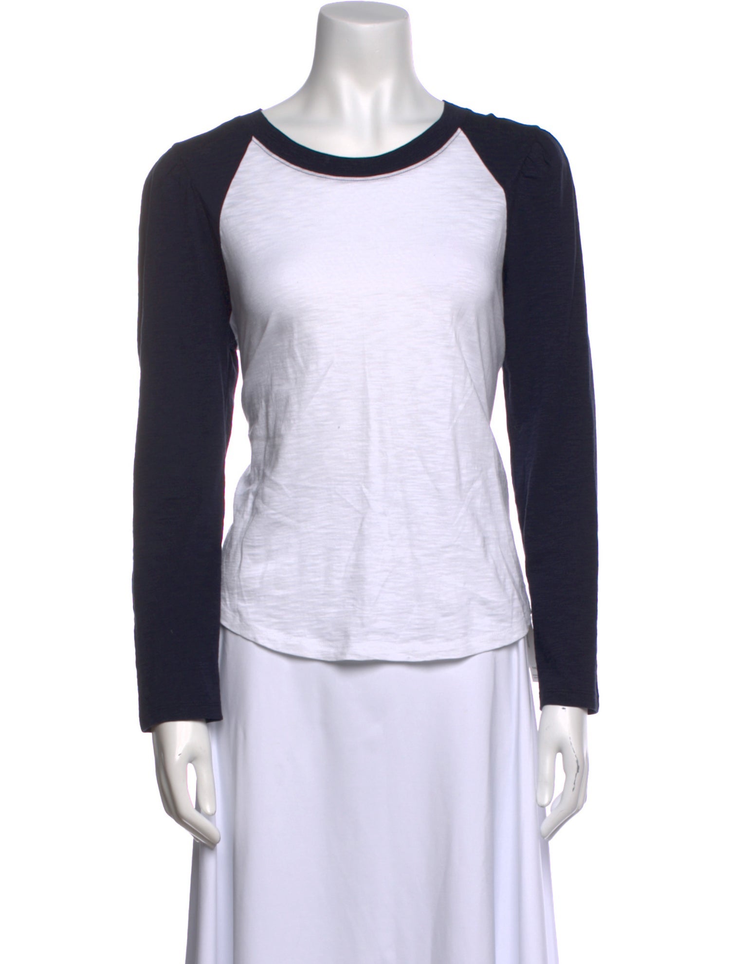 Veronica Beard Scoop Neck Long Sleeve T-Shirt