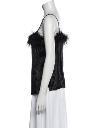 Veronica Beard Square Neckline Sleeveless Top