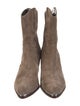 Veronica Beard Suede Colorblock Pattern Western Boots