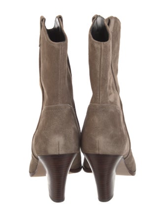 Veronica Beard Suede Colorblock Pattern Western Boots