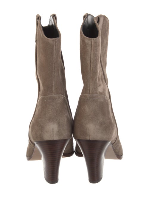 Veronica Beard Suede Colorblock Pattern Western Boots