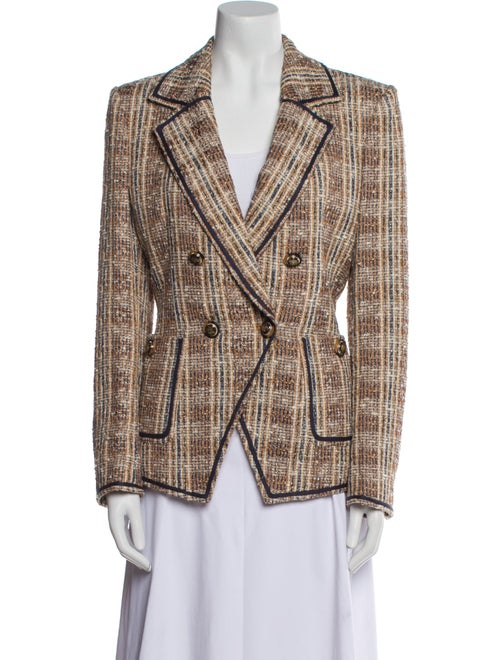 Veronica Beard Plaid Print Blazer