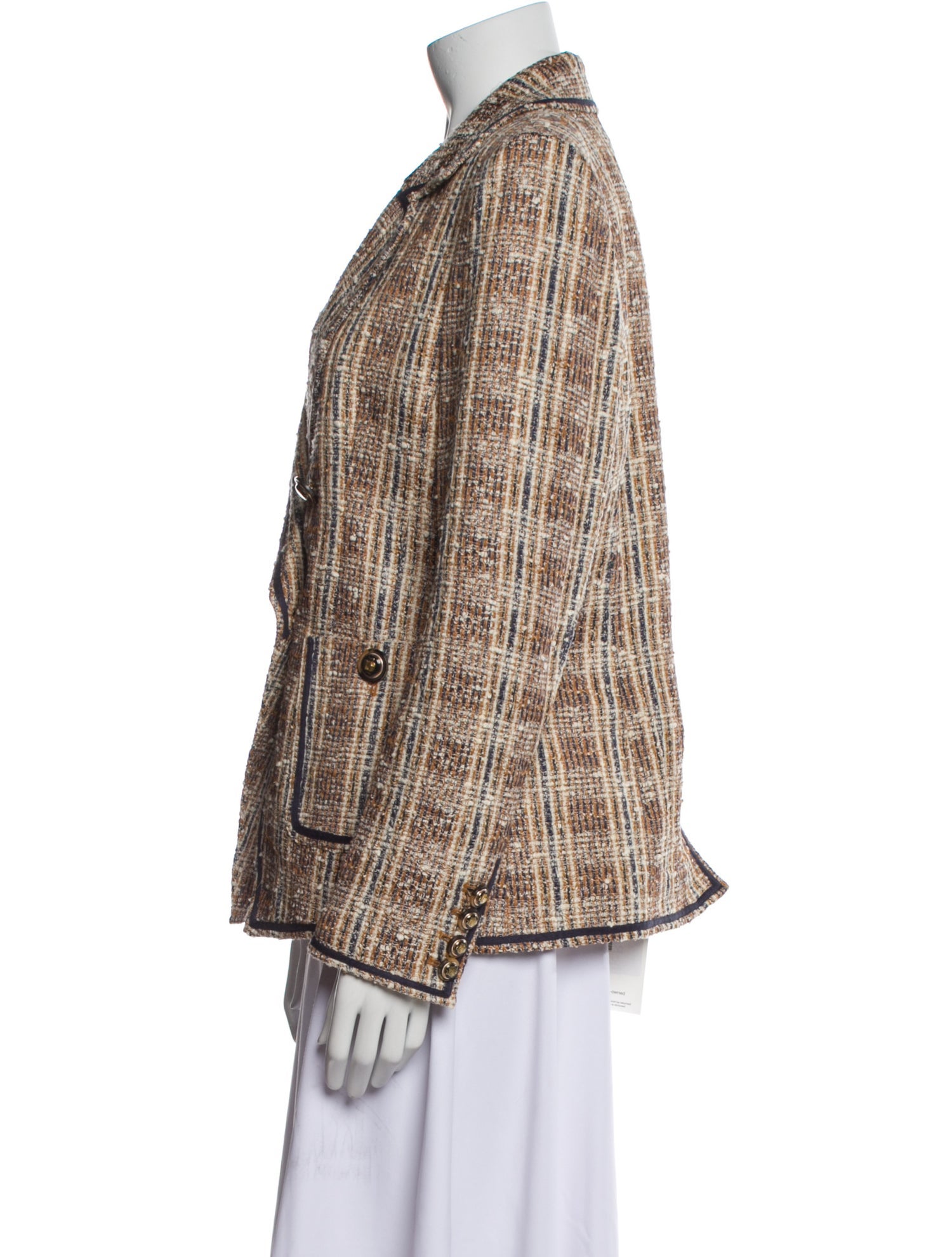 Veronica Beard Plaid Print Blazer