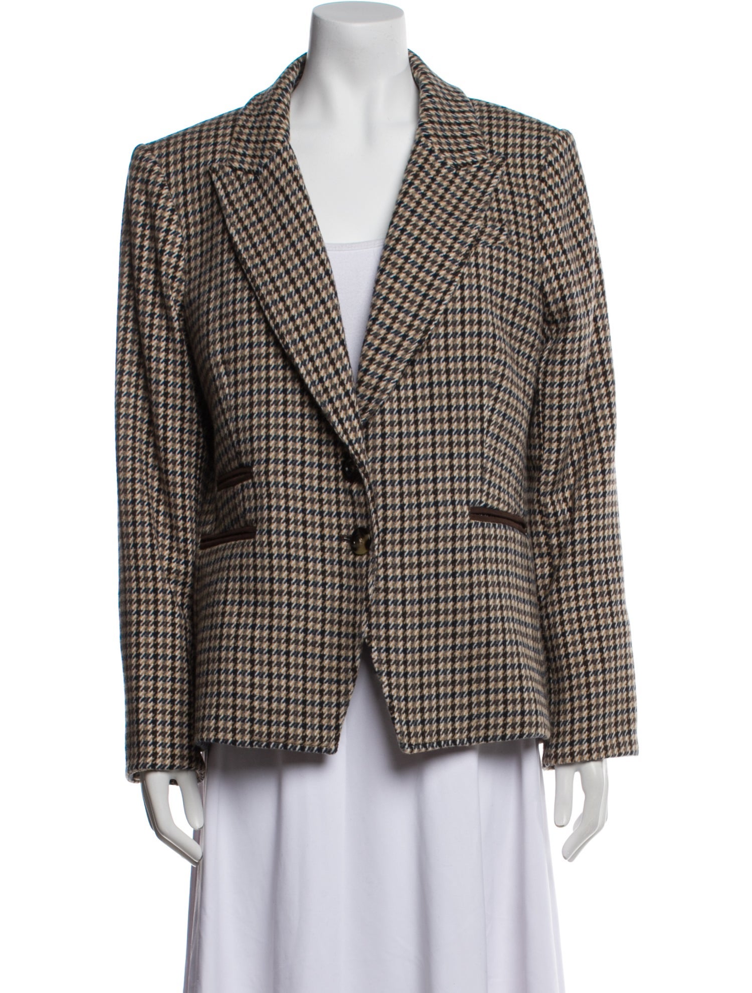 Veronica Beard Houndstooth Print Blazer