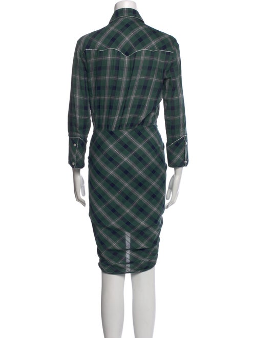Veronica Beard Plaid Print Midi Length Dress