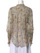Veronica Beard Floral Print Mock Neck Blouse