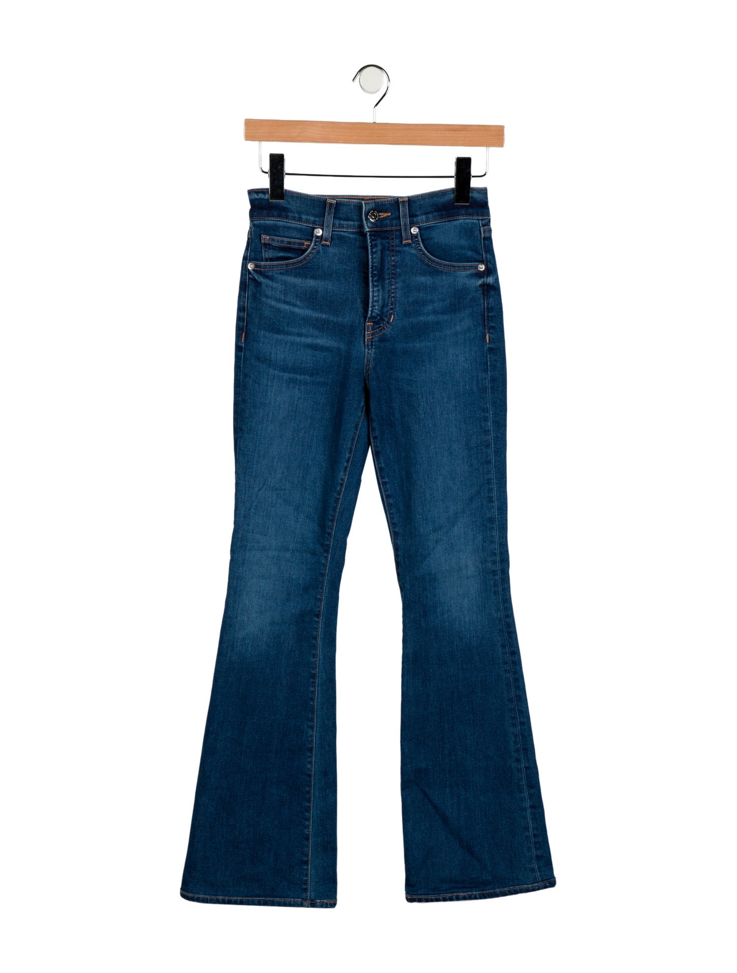 Veronica Beard Mid-Rise Wide Leg Jeans