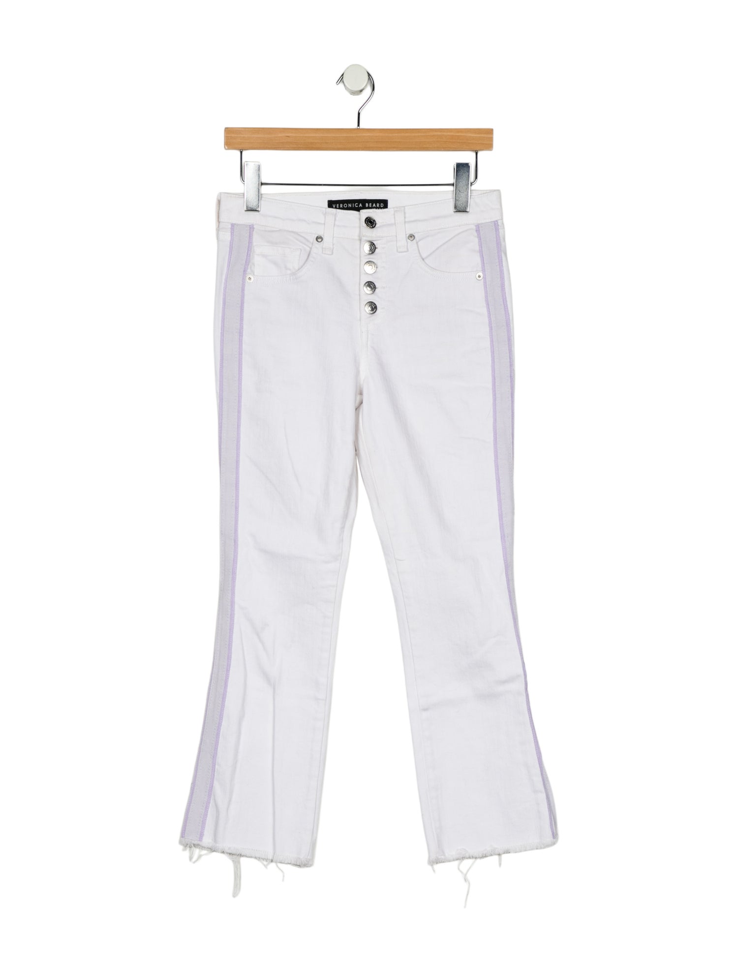 Veronica Beard Mid-Rise Straight Leg Jeans