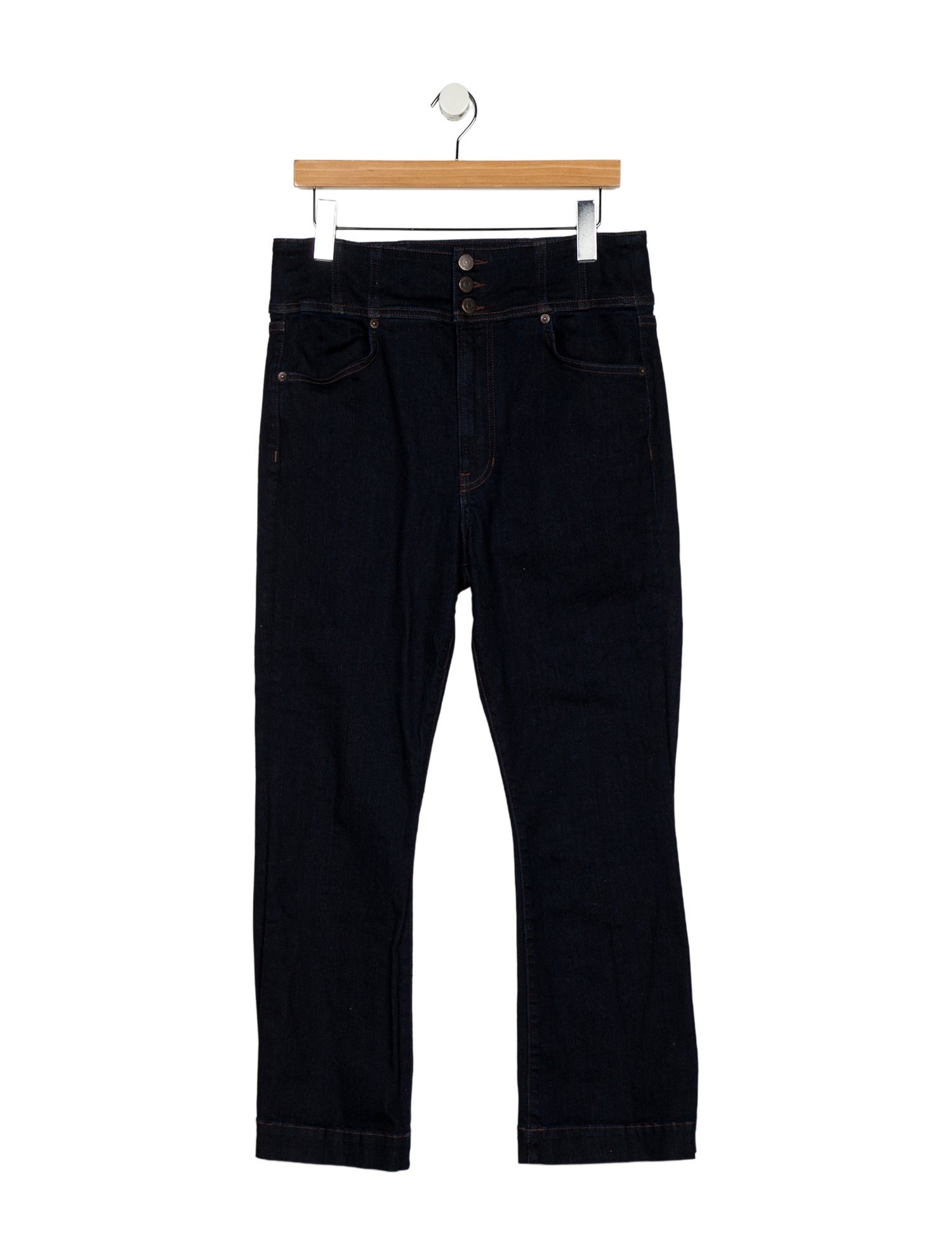 Veronica Beard High-Rise Straight Leg Jeans