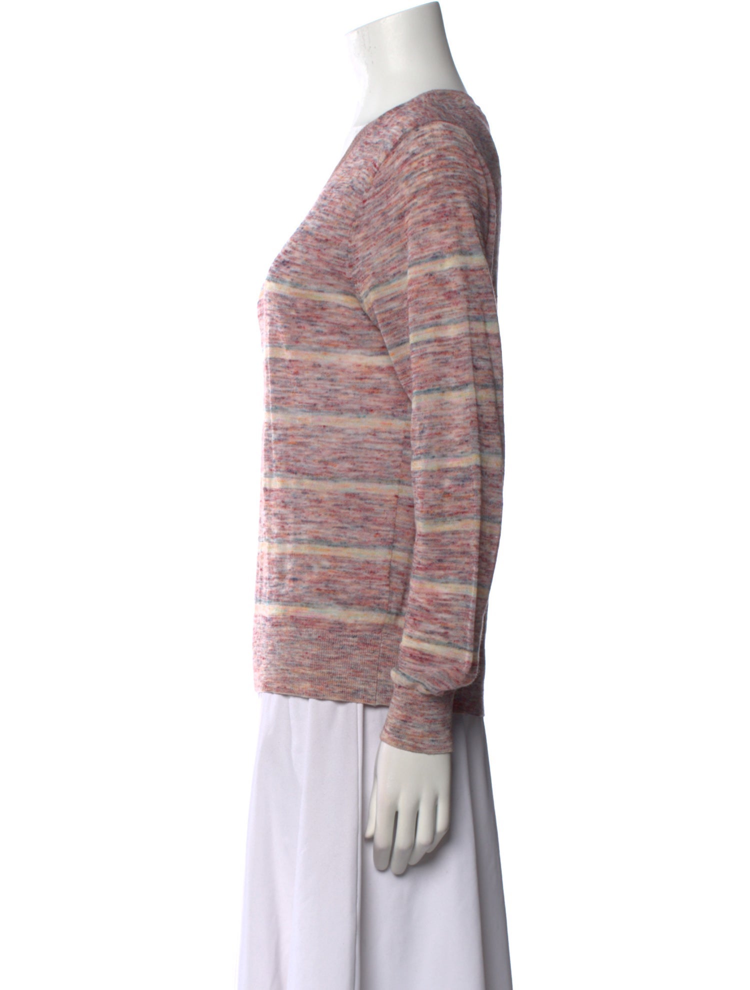 Veronica Beard Striped Scoop Neck Sweater