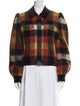 Veronica Beard Plaid Print Faux Fur Jacket