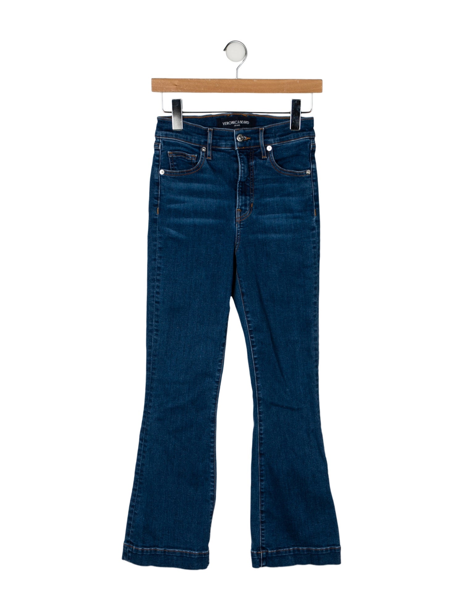 Veronica Beard Mid-Rise Straight Leg Jeans