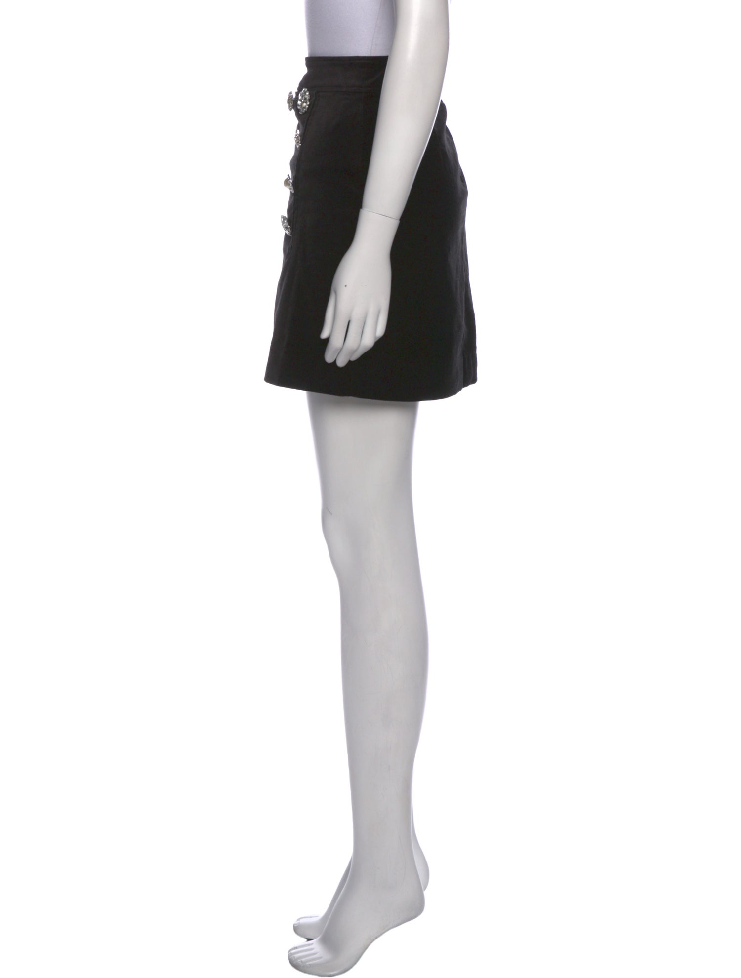 Veronica Beard Crystal Embellishments Mini Skirt