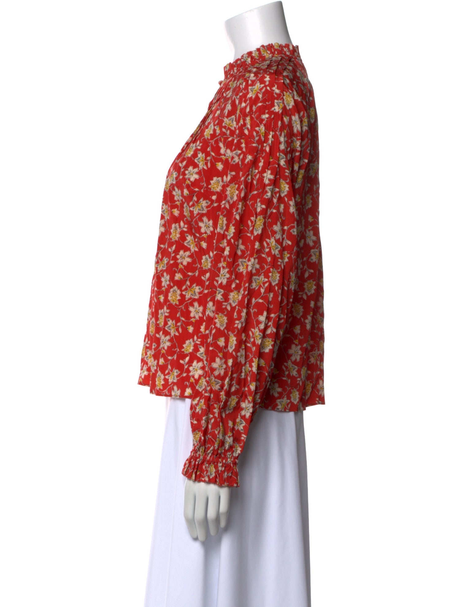 Veronica Beard Silk Floral Print Blouse