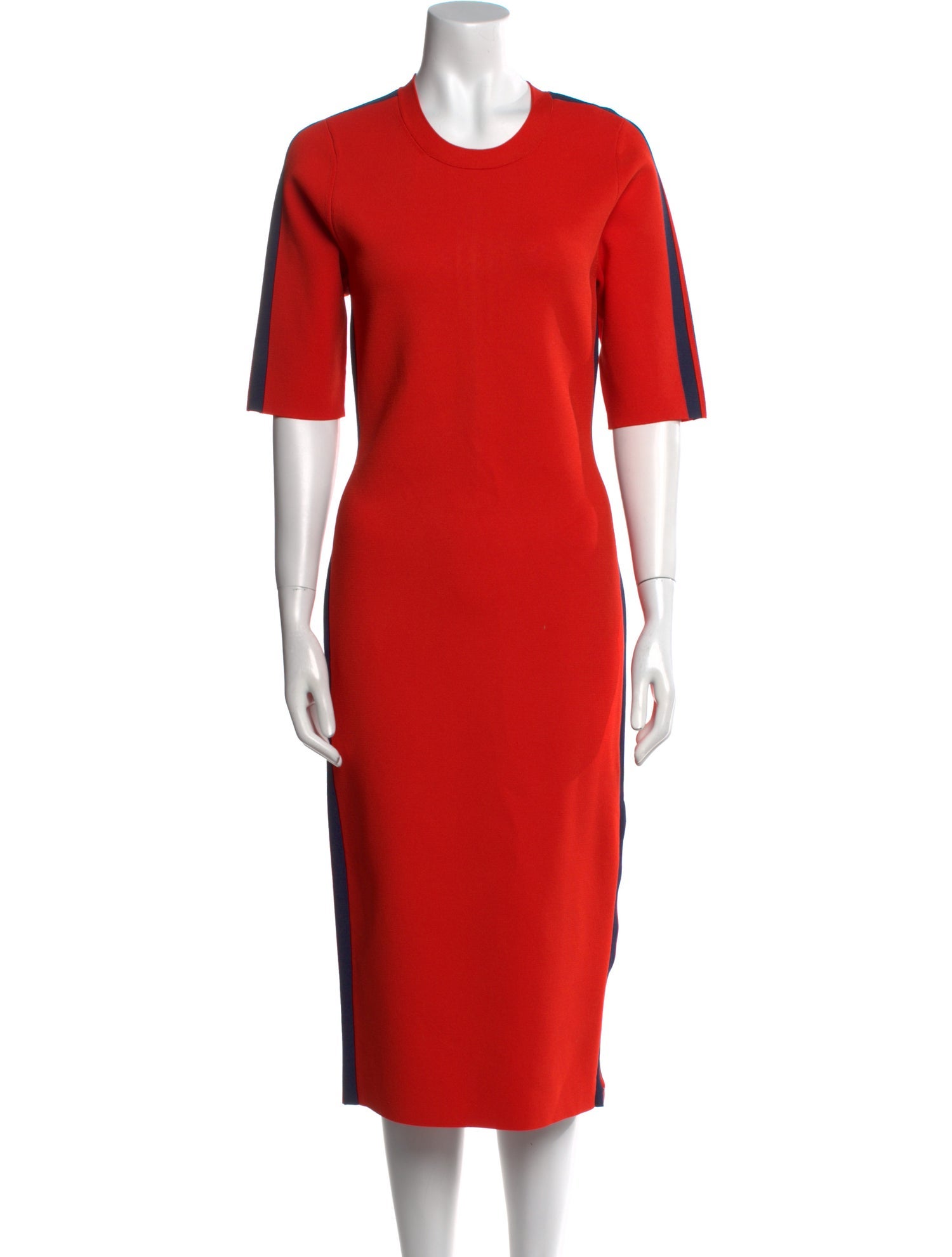 Veronica Beard Crew Neck Midi Length Dress