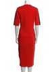 Veronica Beard Crew Neck Midi Length Dress
