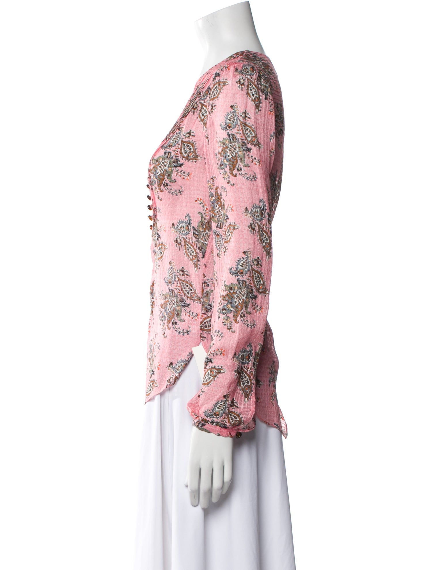 Veronica Beard Silk Floral Print Blouse