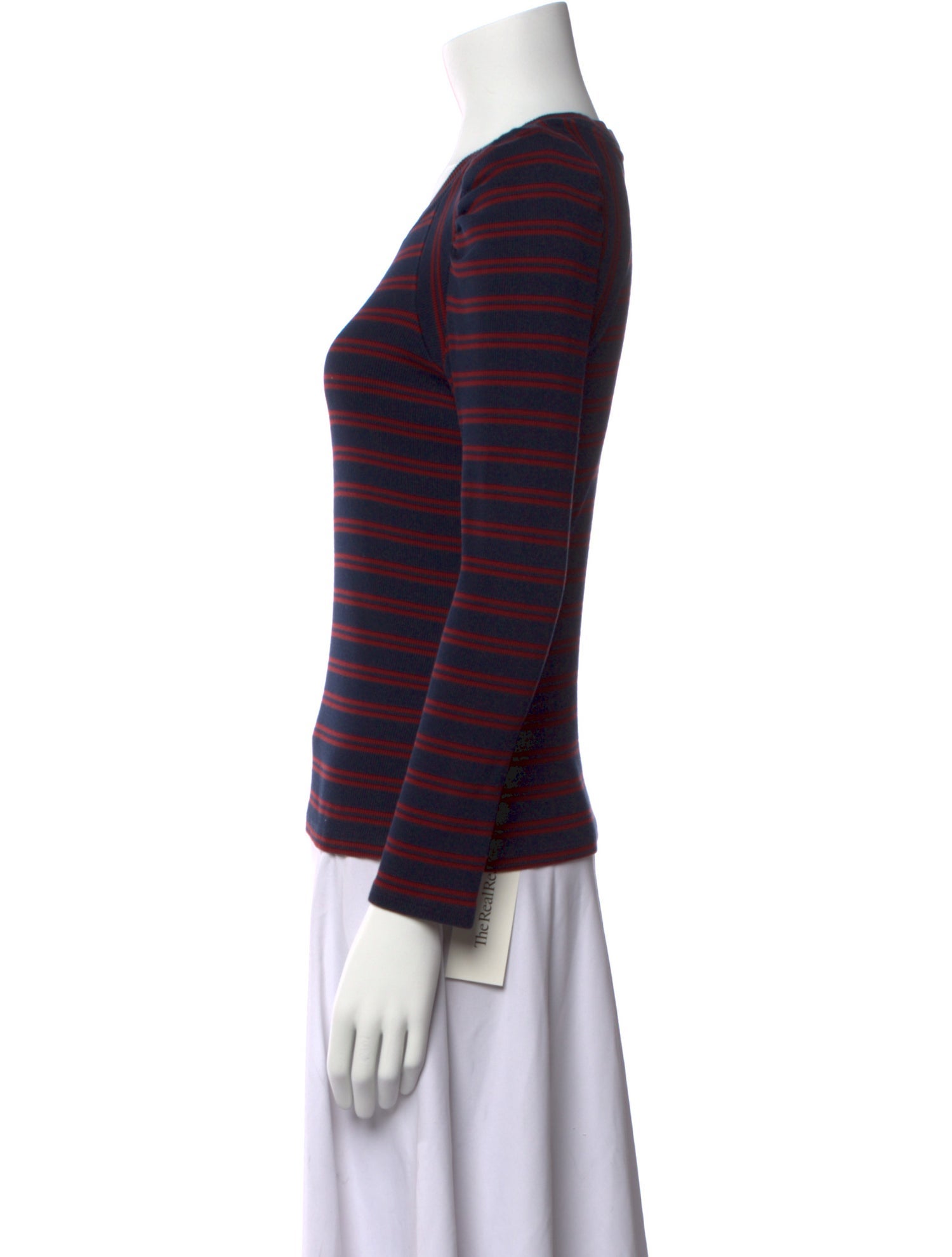 Veronica Beard Striped Crew Neck Top