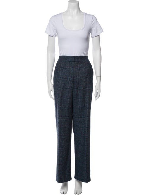 Veronica Beard Wool Plaid Print Pantsuit