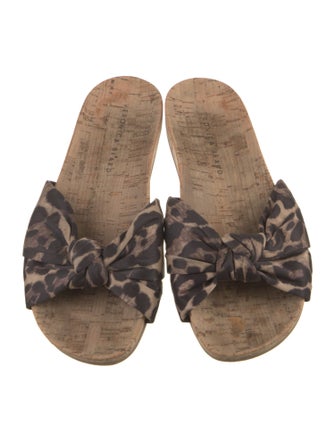 Veronica Beard Animal Print Slides