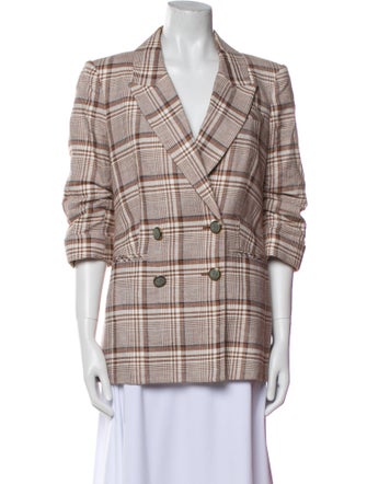 Veronica Beard Plaid Print Blazer