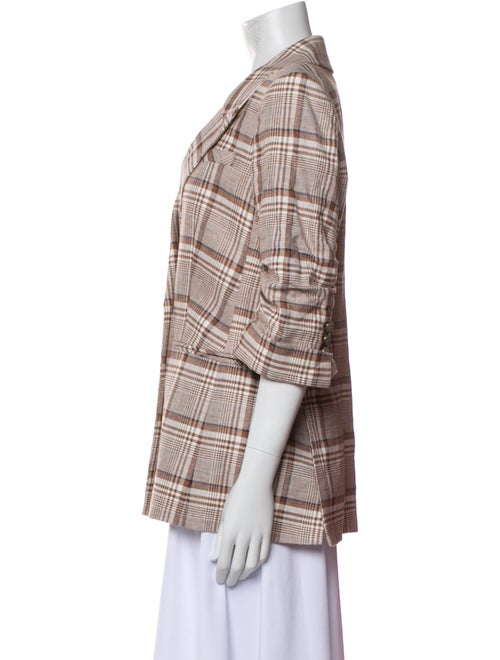 Veronica Beard Plaid Print Blazer