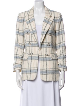 Veronica Beard Plaid Print Blazer