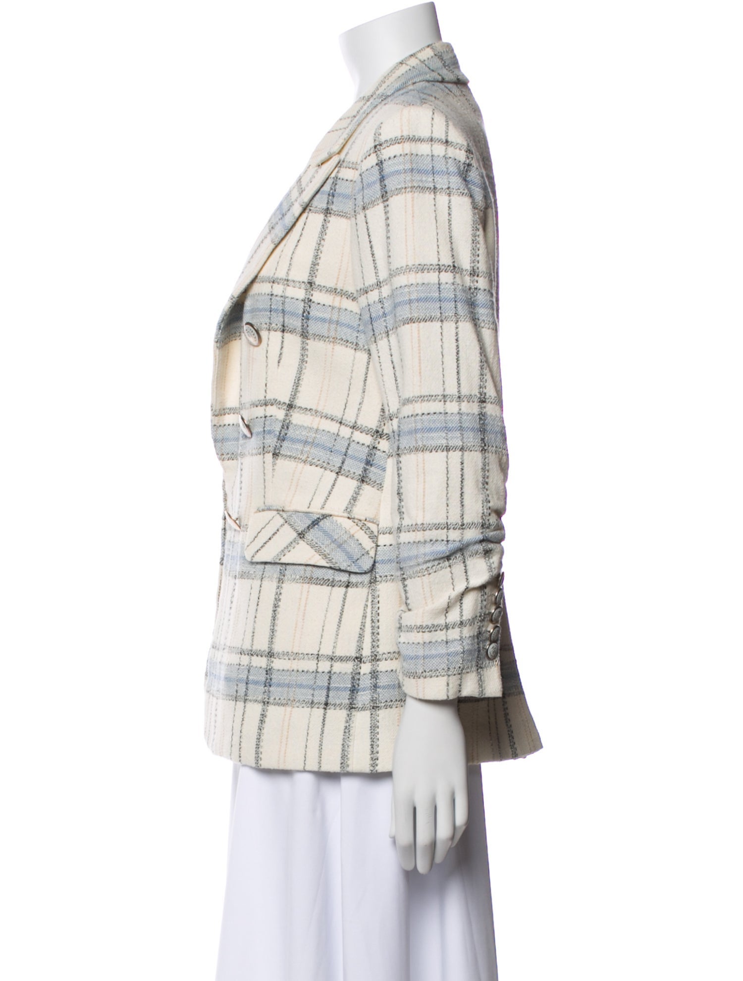 Veronica Beard Plaid Print Blazer