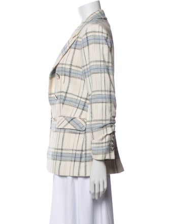 Veronica Beard Plaid Print Blazer